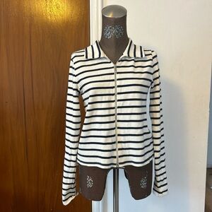 Madewell Navy and White Striped Sweater